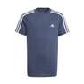 Kids Boys Adidas Essentials 3-Stripes T-Shirt Crew, Navy, A901_ONE, thumbnail image number 4