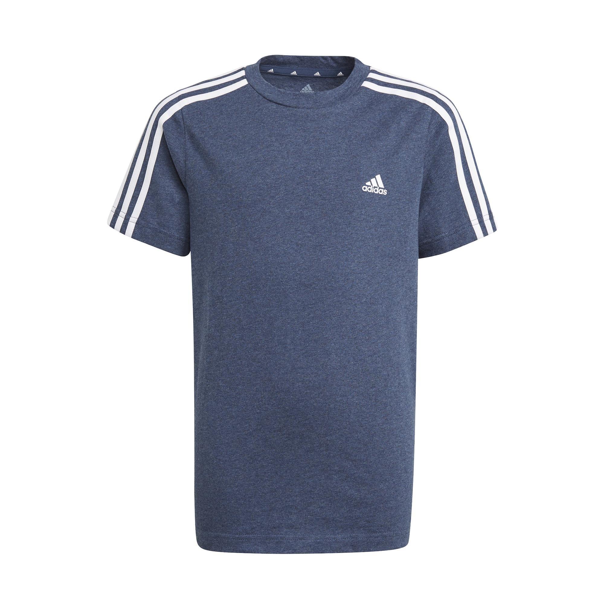 Kids Essentials 3-Stripes T-Shirt Crew, Blue, A901_ONE, large image number 4
