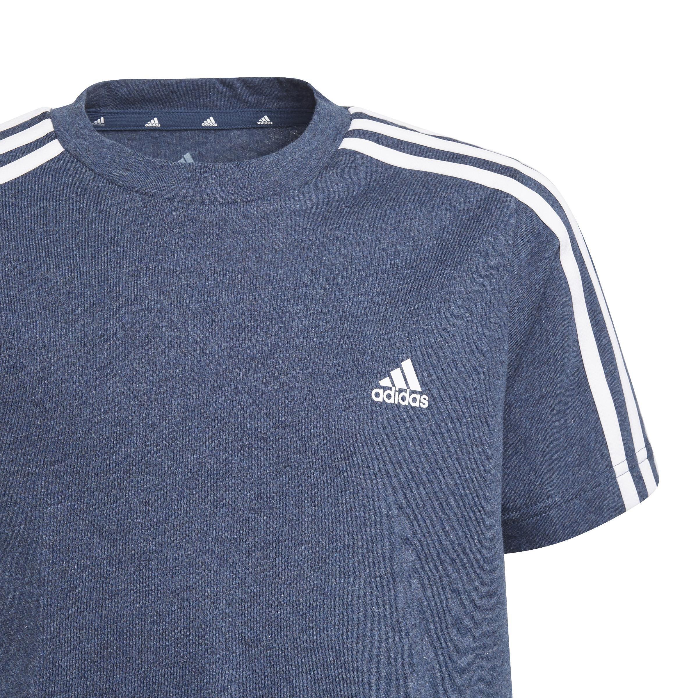 Kids Essentials 3-Stripes T-Shirt Crew, Blue, A901_ONE, large image number 8