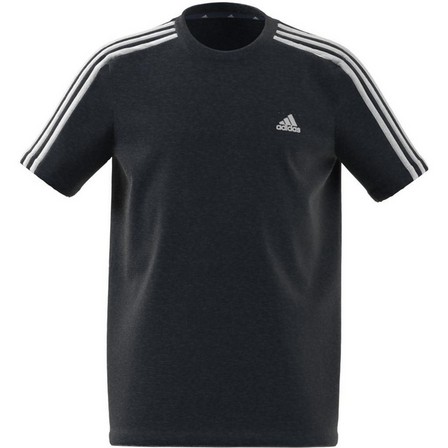 Kids Boys Adidas Essentials 3-Stripes T-Shirt Crew, Navy, A901_ONE, large image number 14