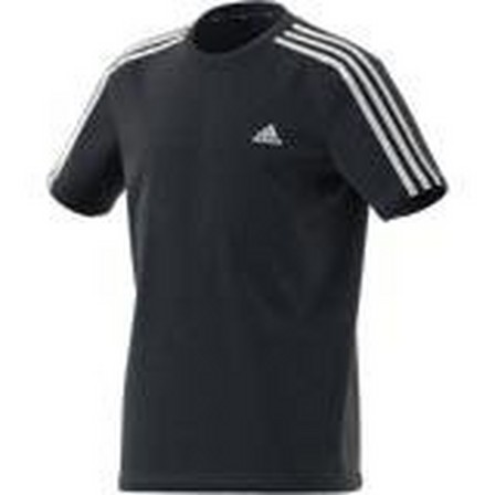 Kids Boys Adidas Essentials 3-Stripes T-Shirt Crew, Navy, A901_ONE, large image number 15
