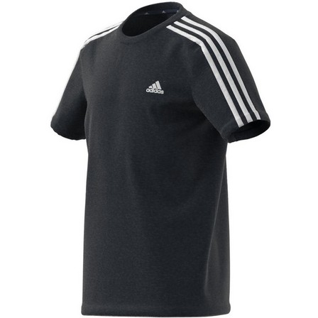 Kids Boys Adidas Essentials 3-Stripes T-Shirt Crew, Navy, A901_ONE, large image number 21