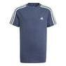 Kids Boys Adidas Essentials 3-Stripes T-Shirt Crew, Navy, A901_ONE, thumbnail image number 24