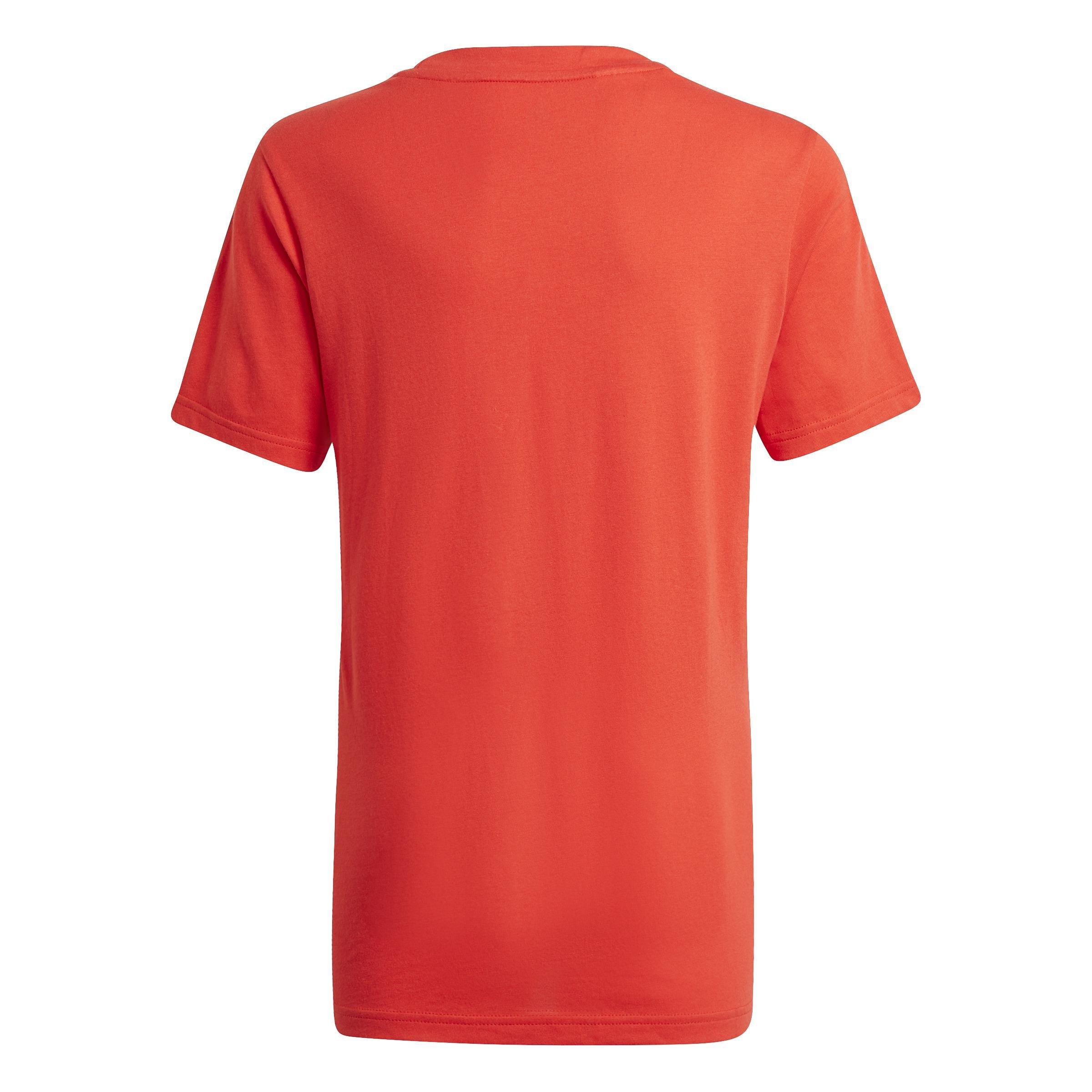 Kids Essentials 3-Stripes T-Shirt, Red, A901_ONE, large image number 2