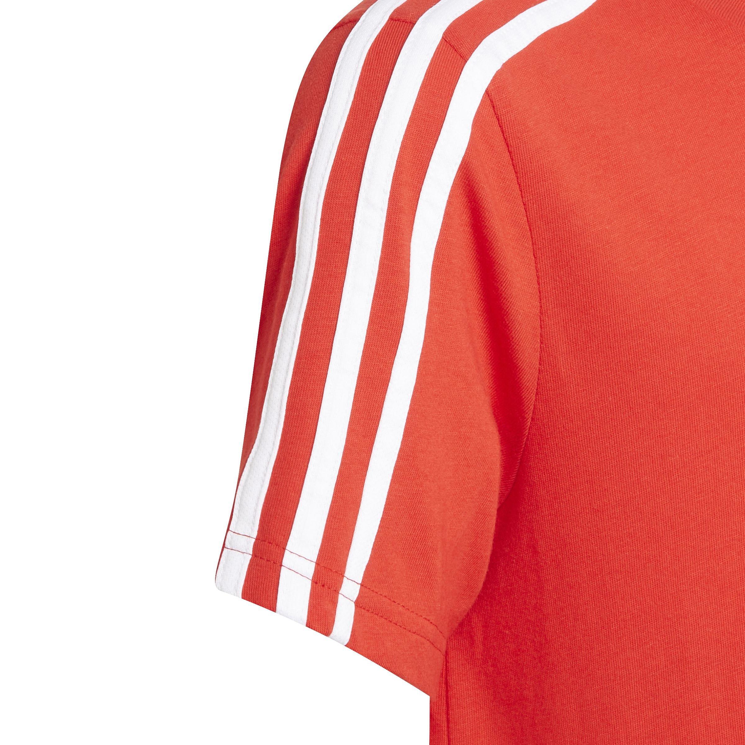Kids Essentials 3-Stripes T-Shirt, Red, A901_ONE, large image number 4