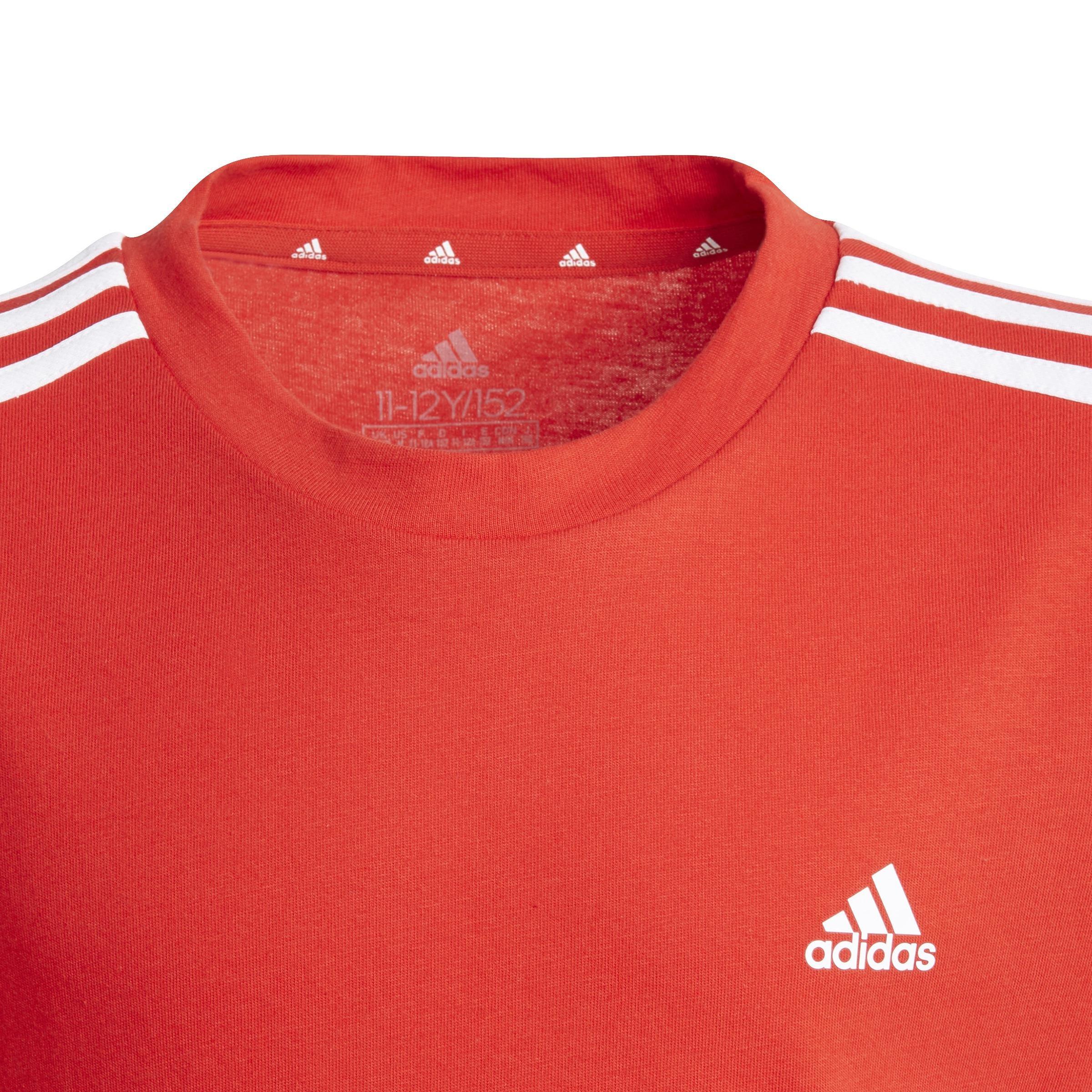 Kids Essentials 3-Stripes T-Shirt, Red, A901_ONE, large image number 5