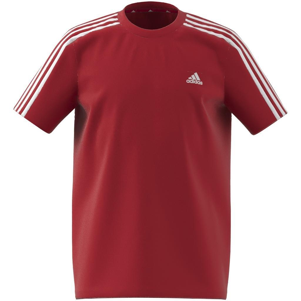 Essentials 3-Stripes T-Shirt, Red, A901_ONE, large image number 13