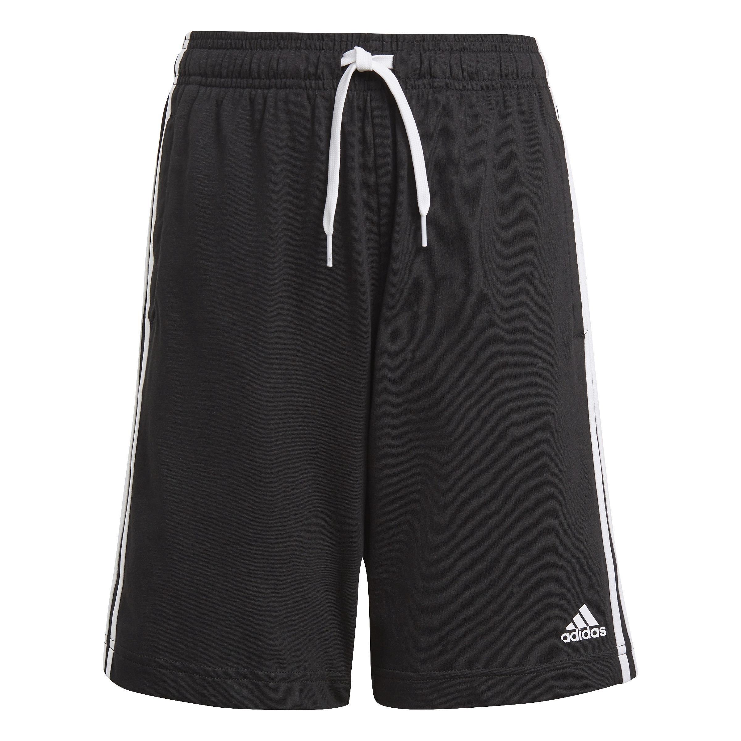 Kids Essentials 3-Stripes Shorts, Black, A901_ONE, large image number 1