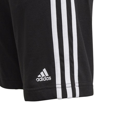 Kids Boys Adidas Essentials 3-Stripes Shorts, Black, A901_ONE, large image number 3