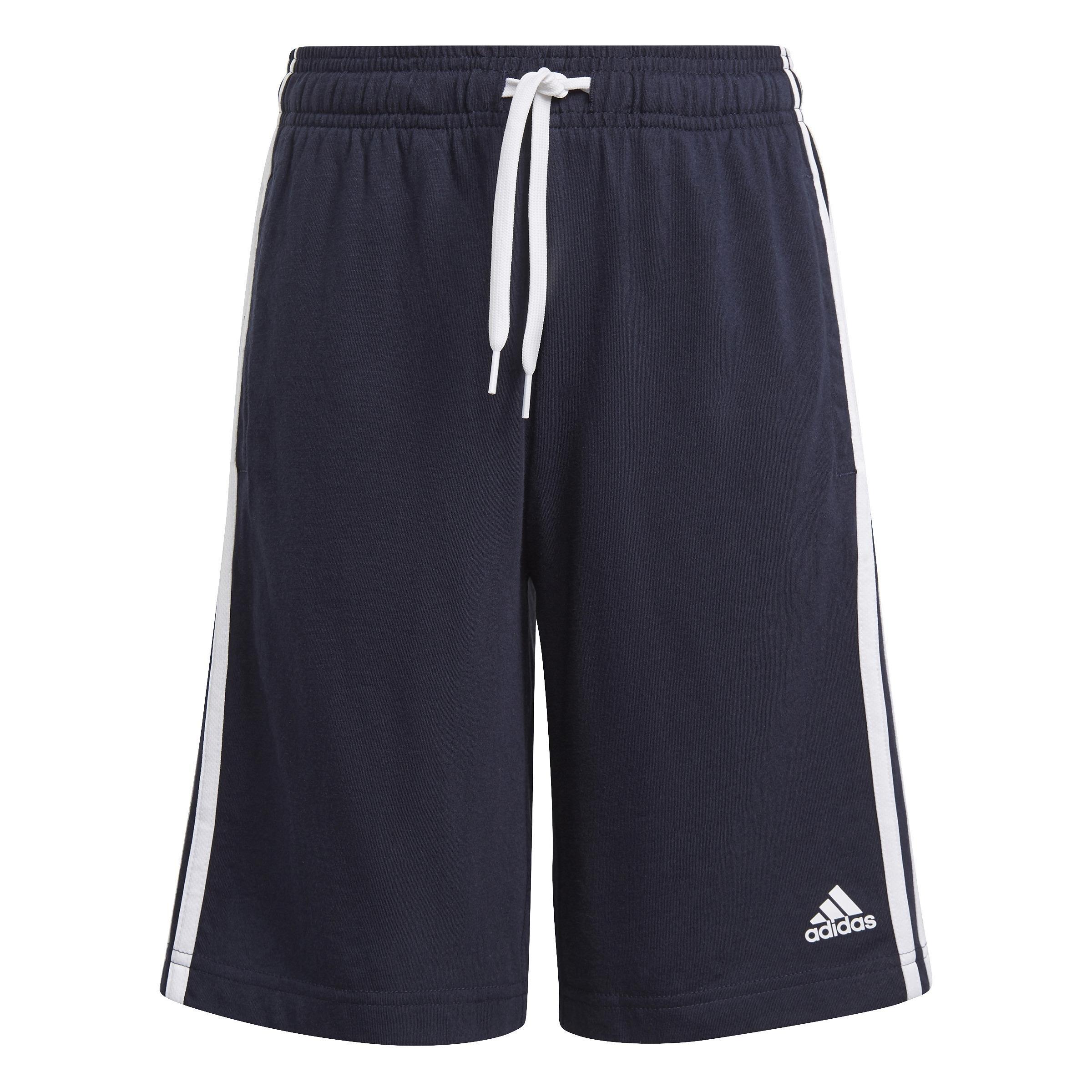 Kids Essentials 3-Stripes Shorts, Blue, , large image number 0