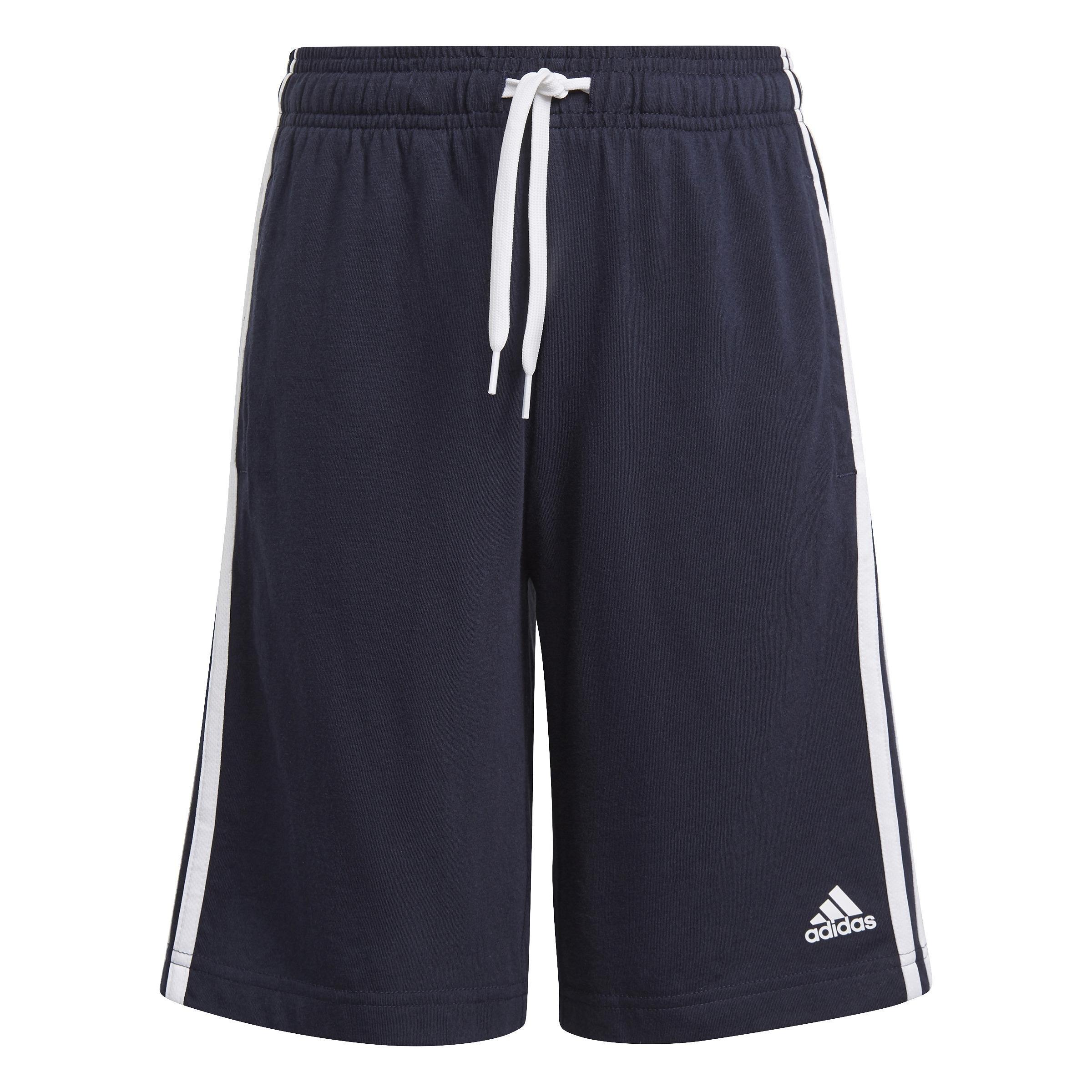 Kids Essentials 3-Stripes Shorts, Blue, , large image number 1
