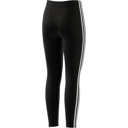 Kids Girls Adidas Essentials 3-Stripes Leggings, Black, A901_ONE, large image number 1