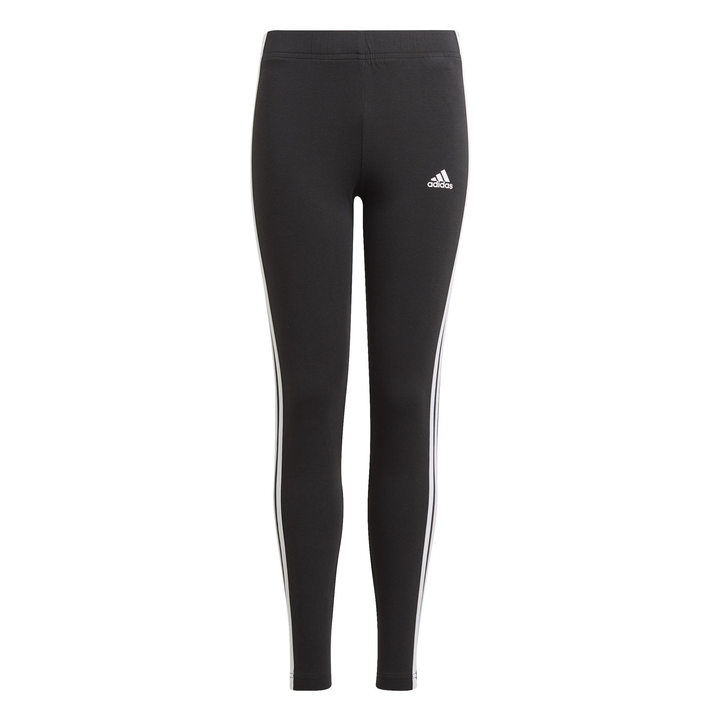 Kids Essentials 3-Stripes Leggings, Black, , large image number 4