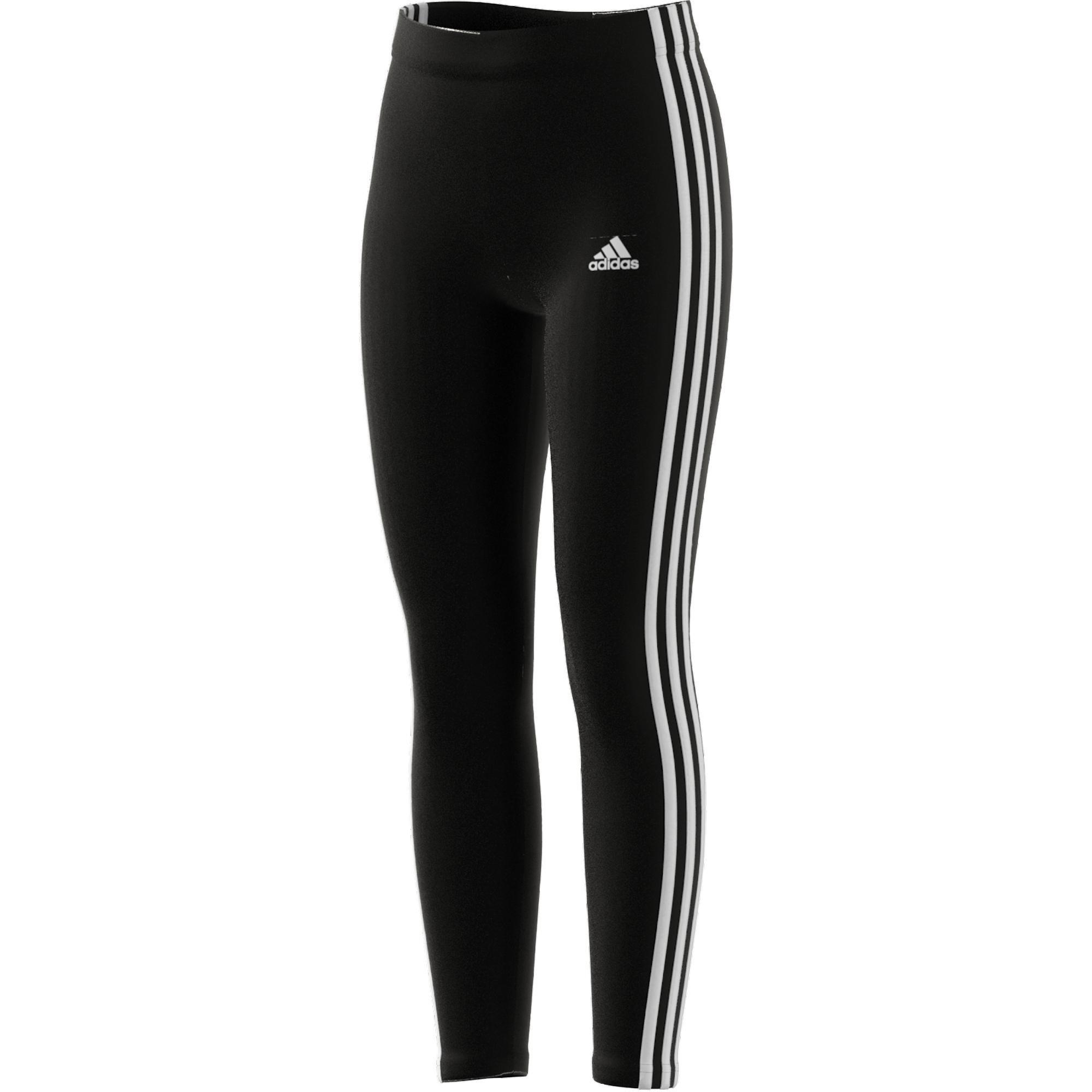 Kids Essentials 3-Stripes Leggings, Black, , large image number 13