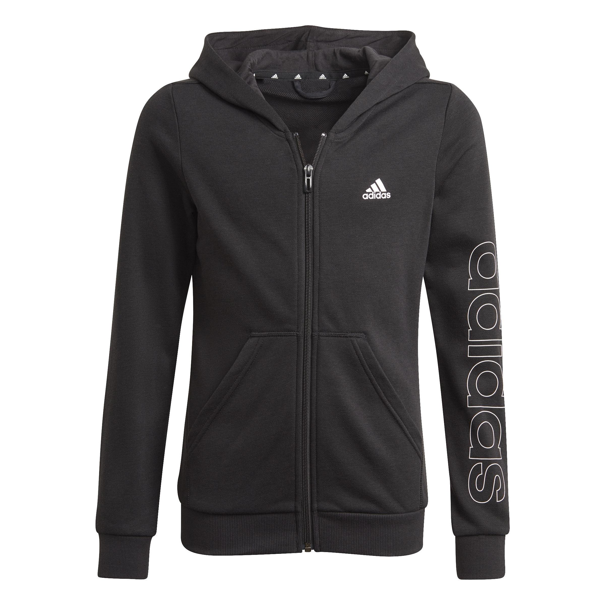 Kids Essentials Full-Zip Hoodie, Black, , large image number 0