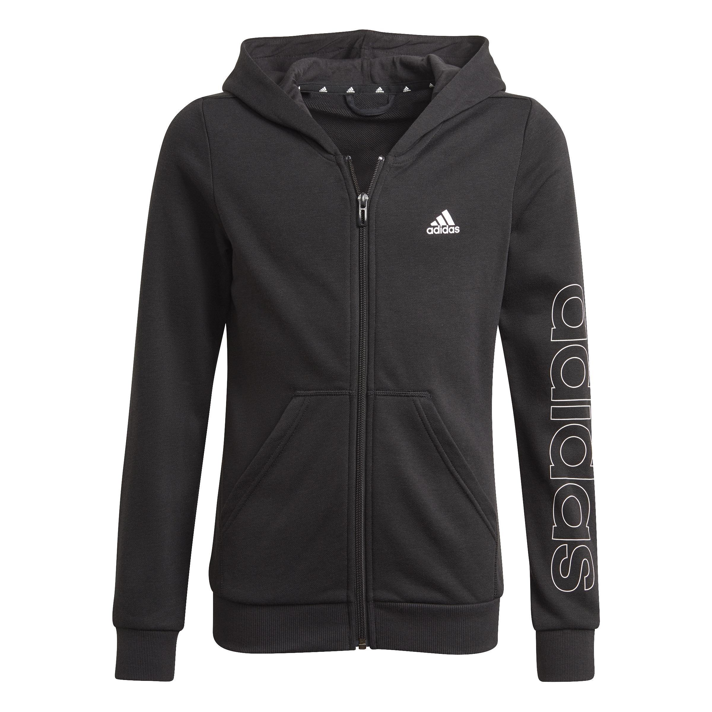 Kids Essentials Full-Zip Hoodie, Black, , large image number 1