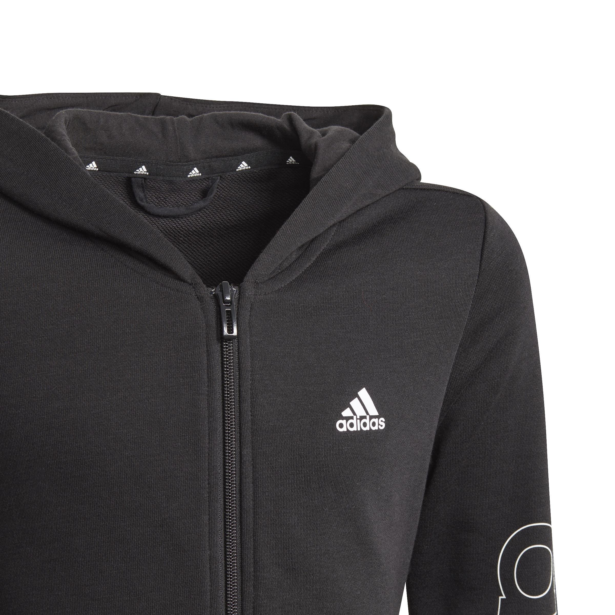 Kids Essentials Full-Zip Hoodie, Black, , large image number 3