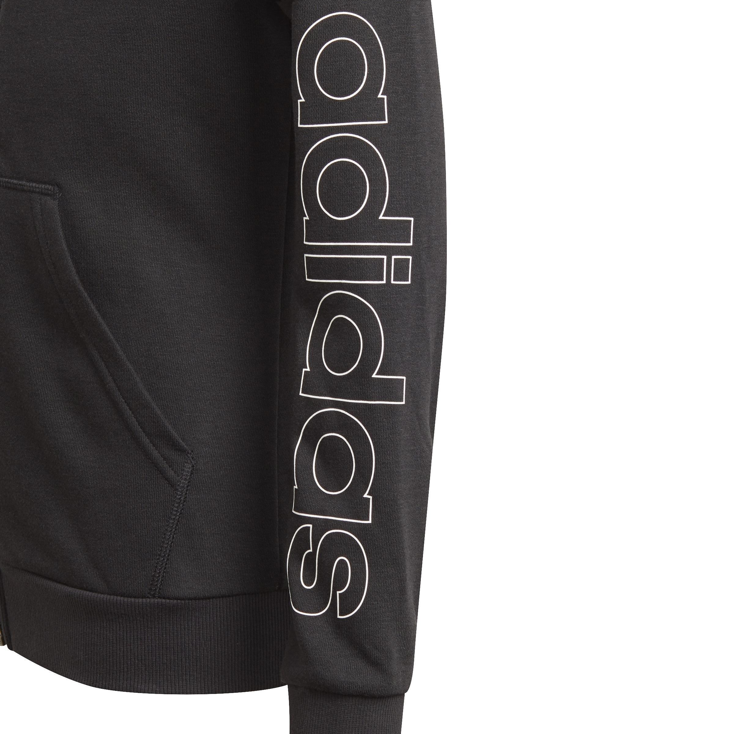 Kids Essentials Full-Zip Hoodie, Black, , large image number 4