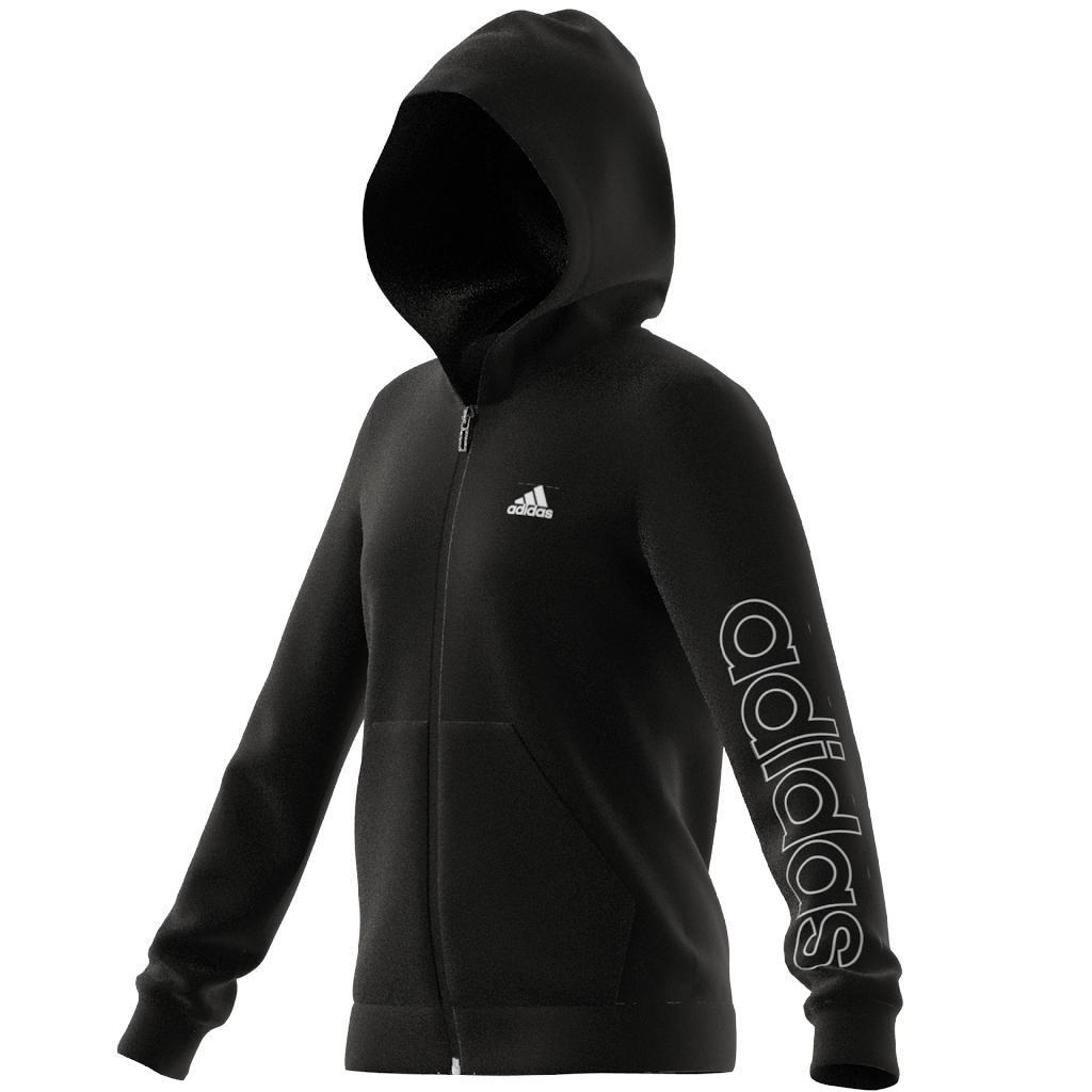 Kids Essentials Full-Zip Hoodie, Black, , large image number 7