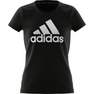 Kids Girls Adidas Essentials T-Shirt, Black, A901_ONE, thumbnail image number 2