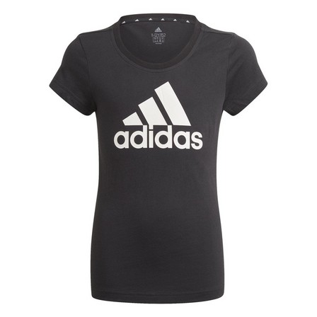Kids Girls Adidas Essentials T-Shirt, Black, A901_ONE, large image number 4