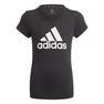 Kids Girls Adidas Essentials T-Shirt, Black, A901_ONE, thumbnail image number 5