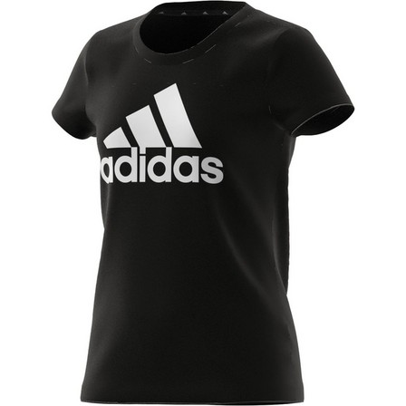 Kids Girls Adidas Essentials T-Shirt, Black, A901_ONE, large image number 14