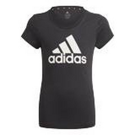Kids Girls Adidas Essentials T-Shirt, Black, A901_ONE, large image number 16