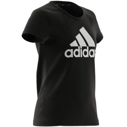 Kids Girls Adidas Essentials T-Shirt, Black, A901_ONE, large image number 18