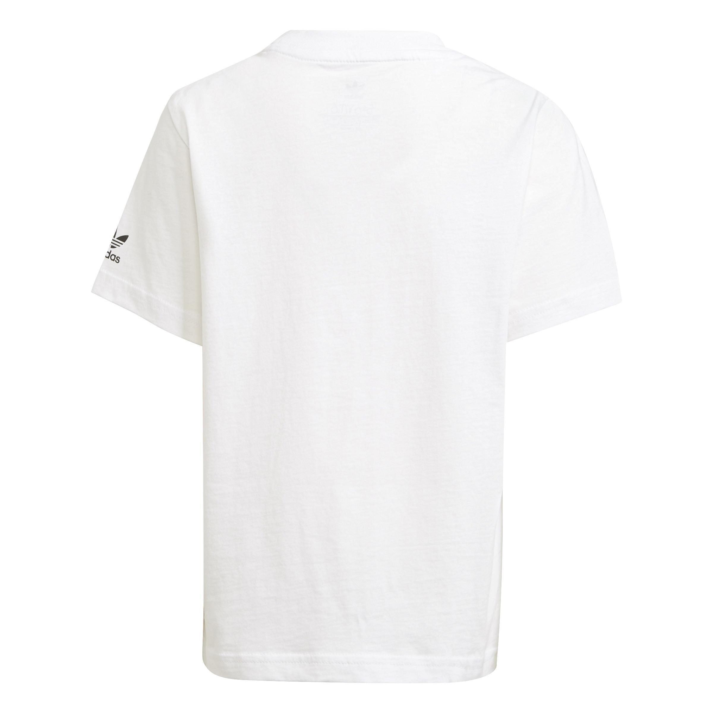 Unisex Kids Graphic Trefoil Shorts Tee Set, White, , large image number 4