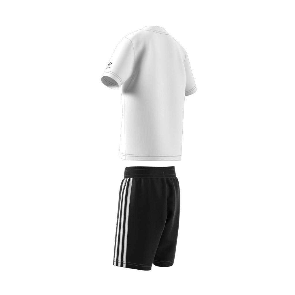 Unisex Kids Graphic Trefoil Shorts Tee Set, White, , large image number 12