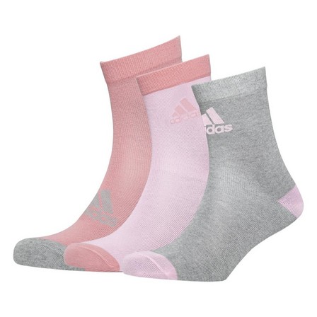 Kids Ankle Socks - 3 Pairs, Pink, A901_ONE, large image number 1