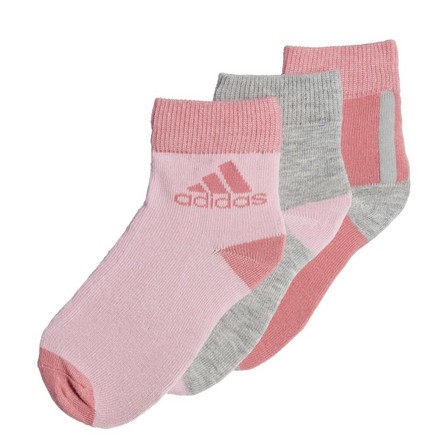 Kids Ankle Socks - 3 Pairs, Pink, A901_ONE, large image number 2