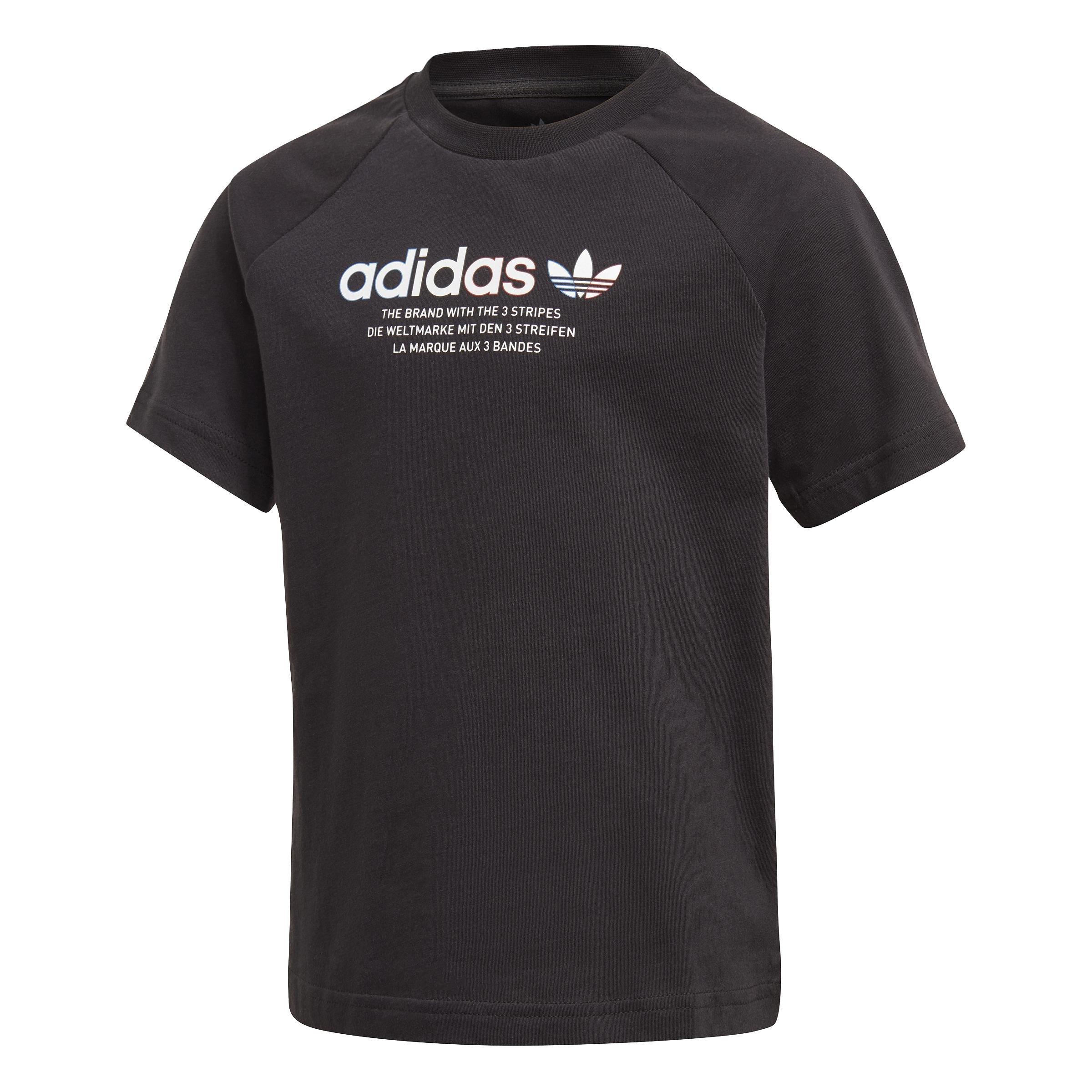 Unisex Kids Adicolor Graphic T-Shirt, Black, , large image number 2