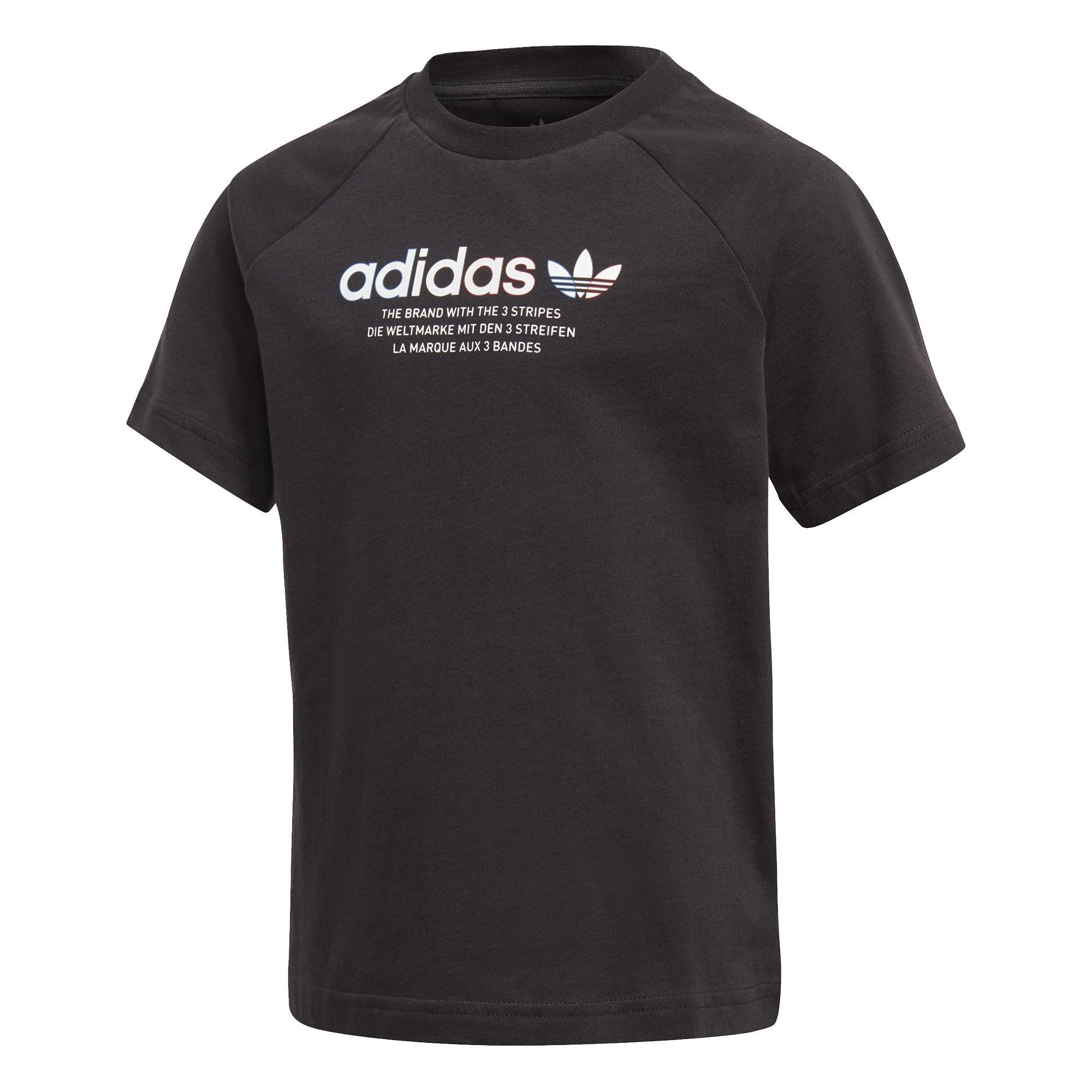 Unisex Kids Adicolor Graphic T-Shirt, Black, , large image number 3