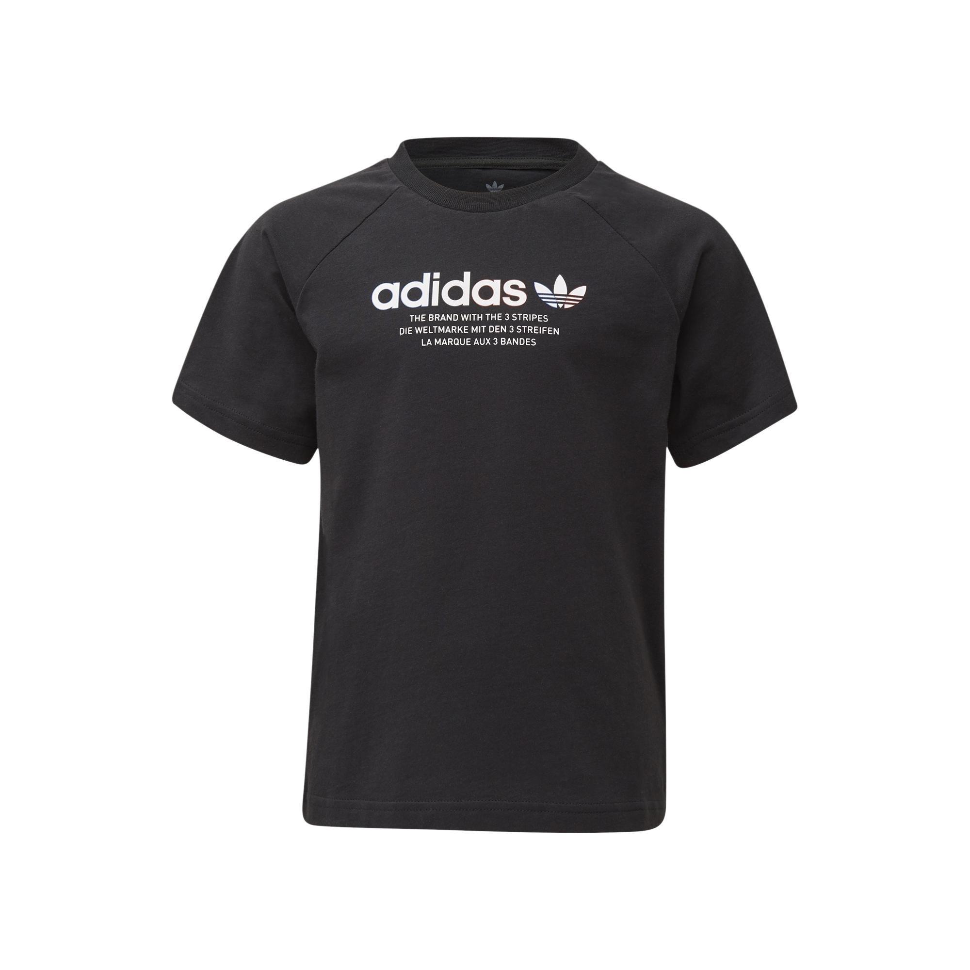 Unisex Kids Adicolor Graphic T-Shirt, Black, , large image number 4