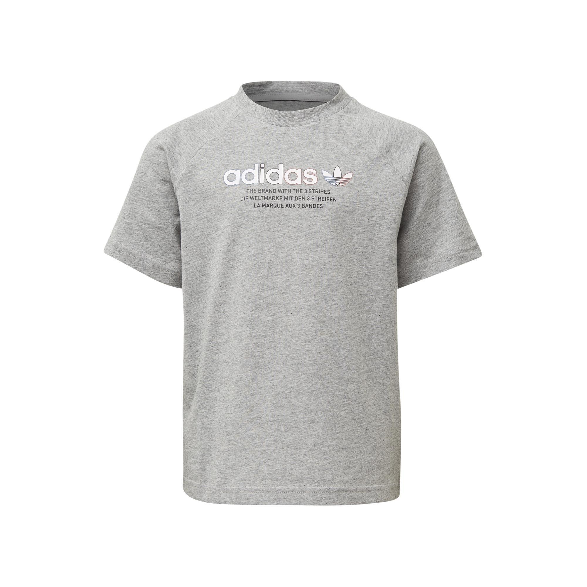 Unisex Kids Adicolor Graphic T-Shirt, Grey, A901_ONE, large image number 0