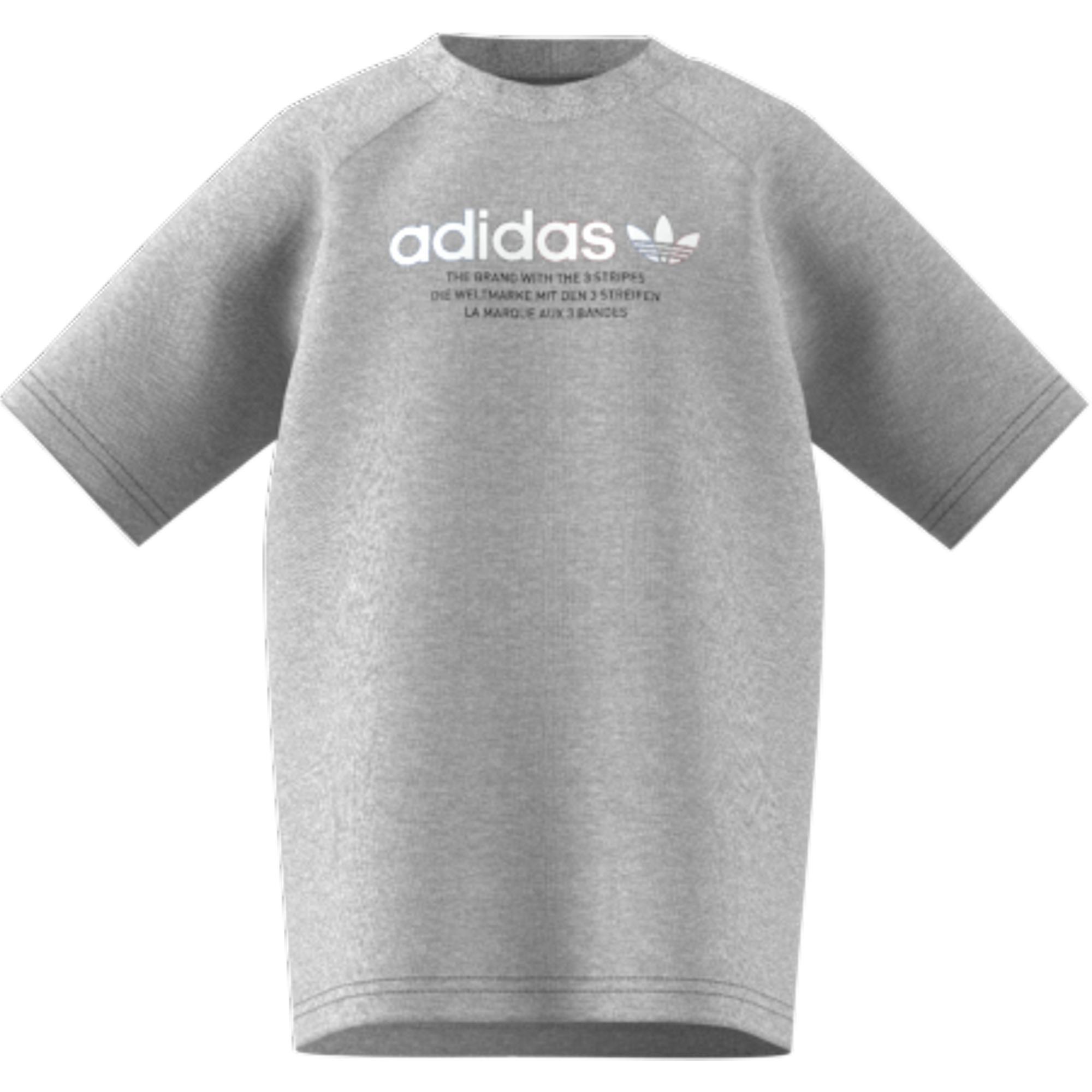 Unisex Kids Adicolor Graphic T-Shirt, Grey, A901_ONE, large image number 3