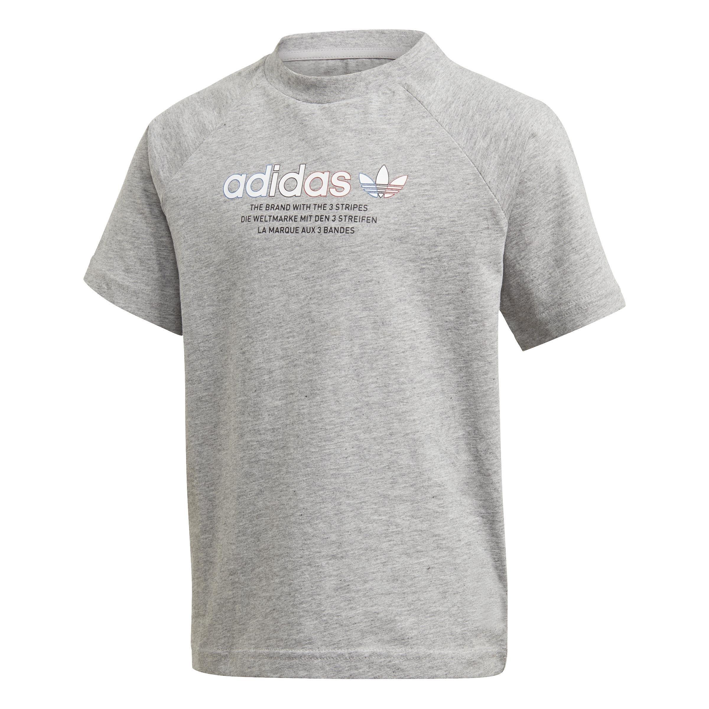 Unisex Kids Adicolor Graphic T-Shirt, Grey, A901_ONE, large image number 5