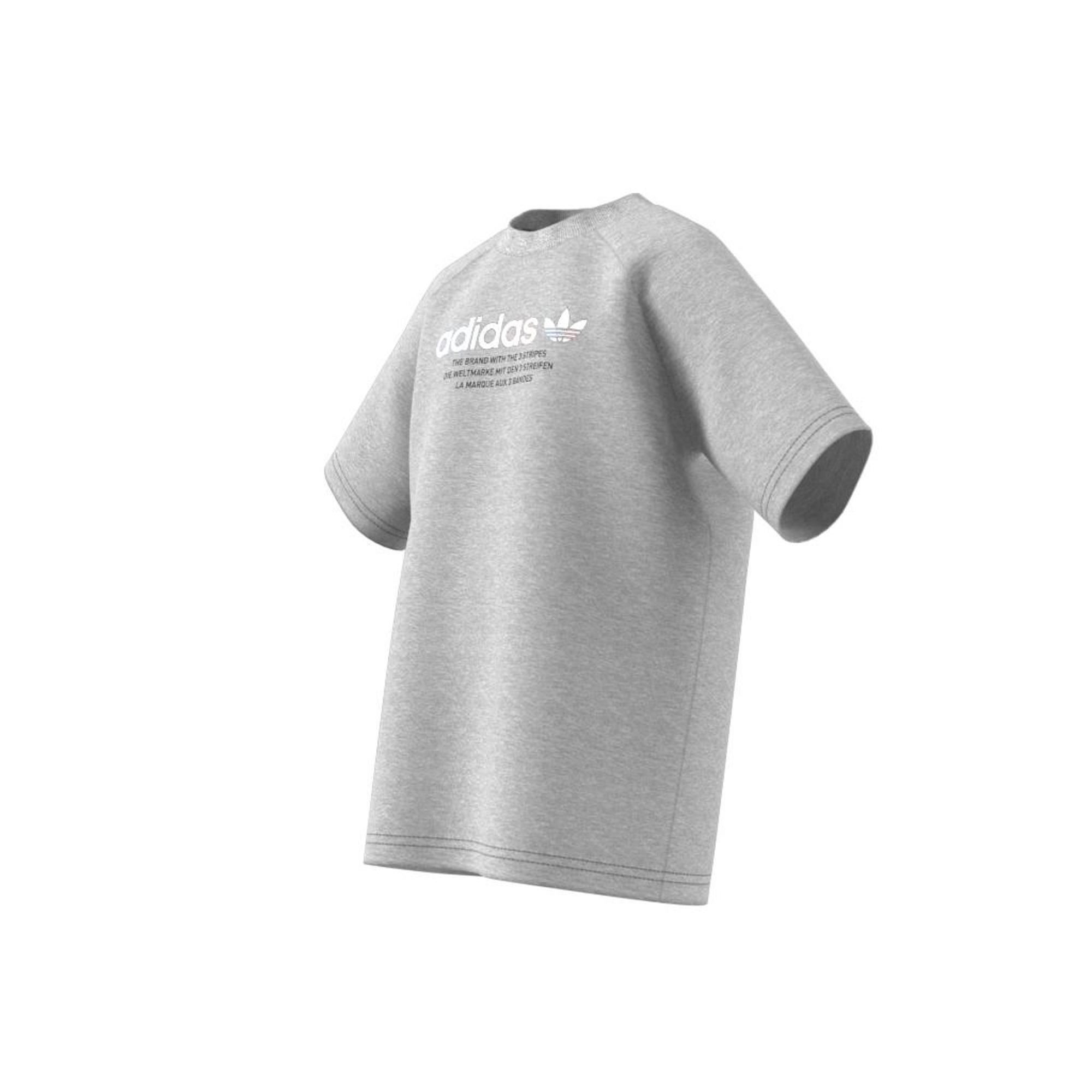Unisex Kids Adicolor Graphic T-Shirt, Grey, A901_ONE, large image number 16