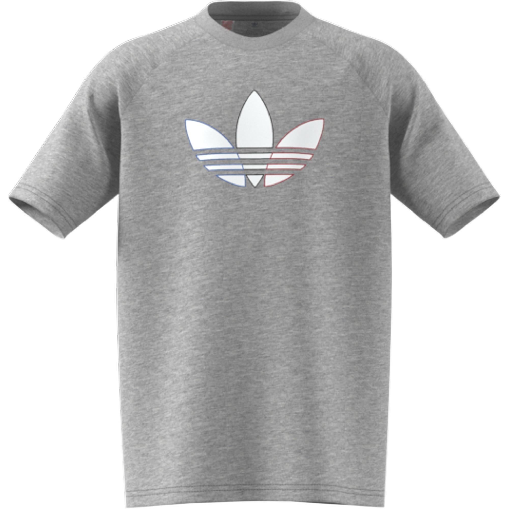 Unisex Kids Adicolor Graphic T-Shirt, Grey, A901_ONE, large image number 2