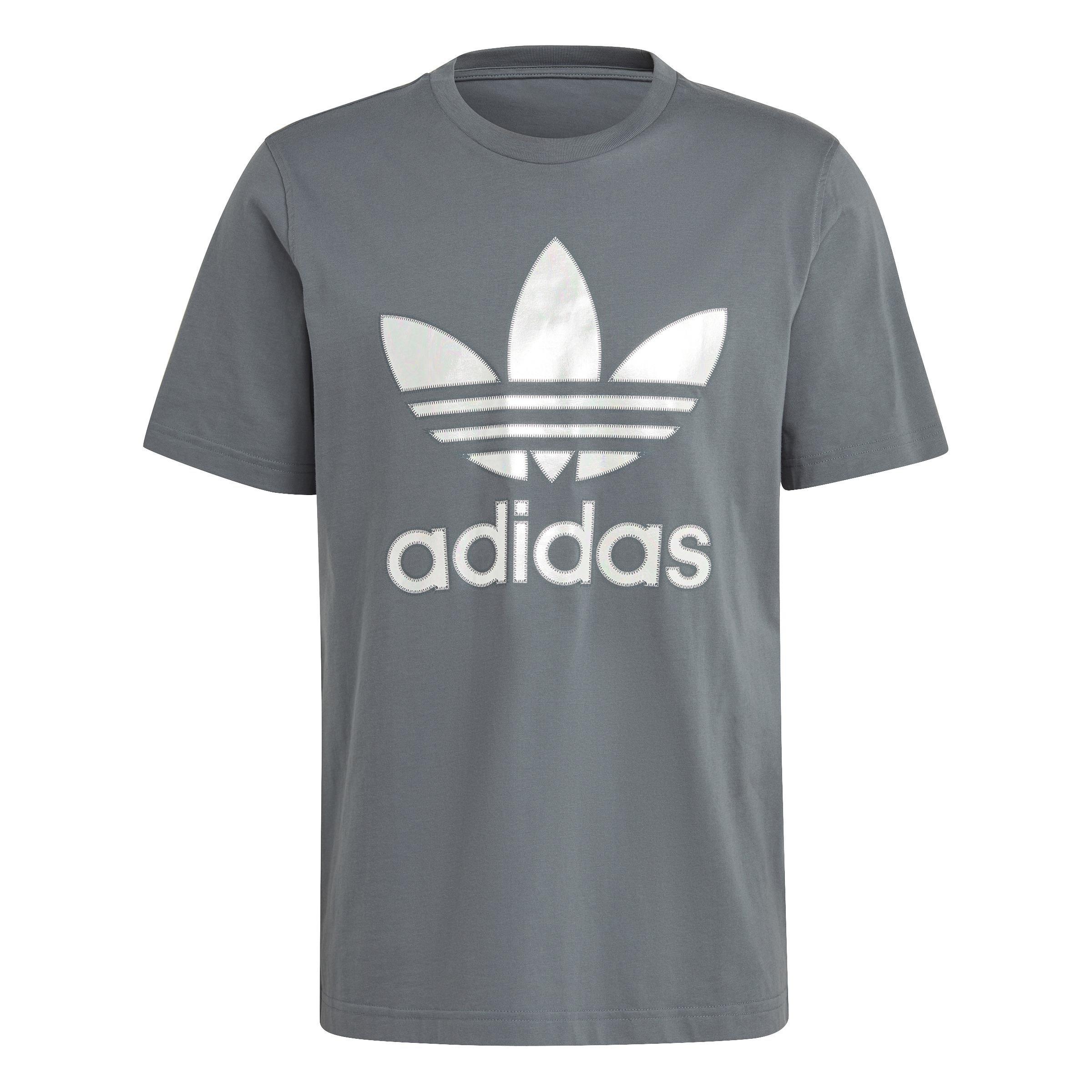 Trefoil Holographic T-Shirt, Blue, , large image number 1