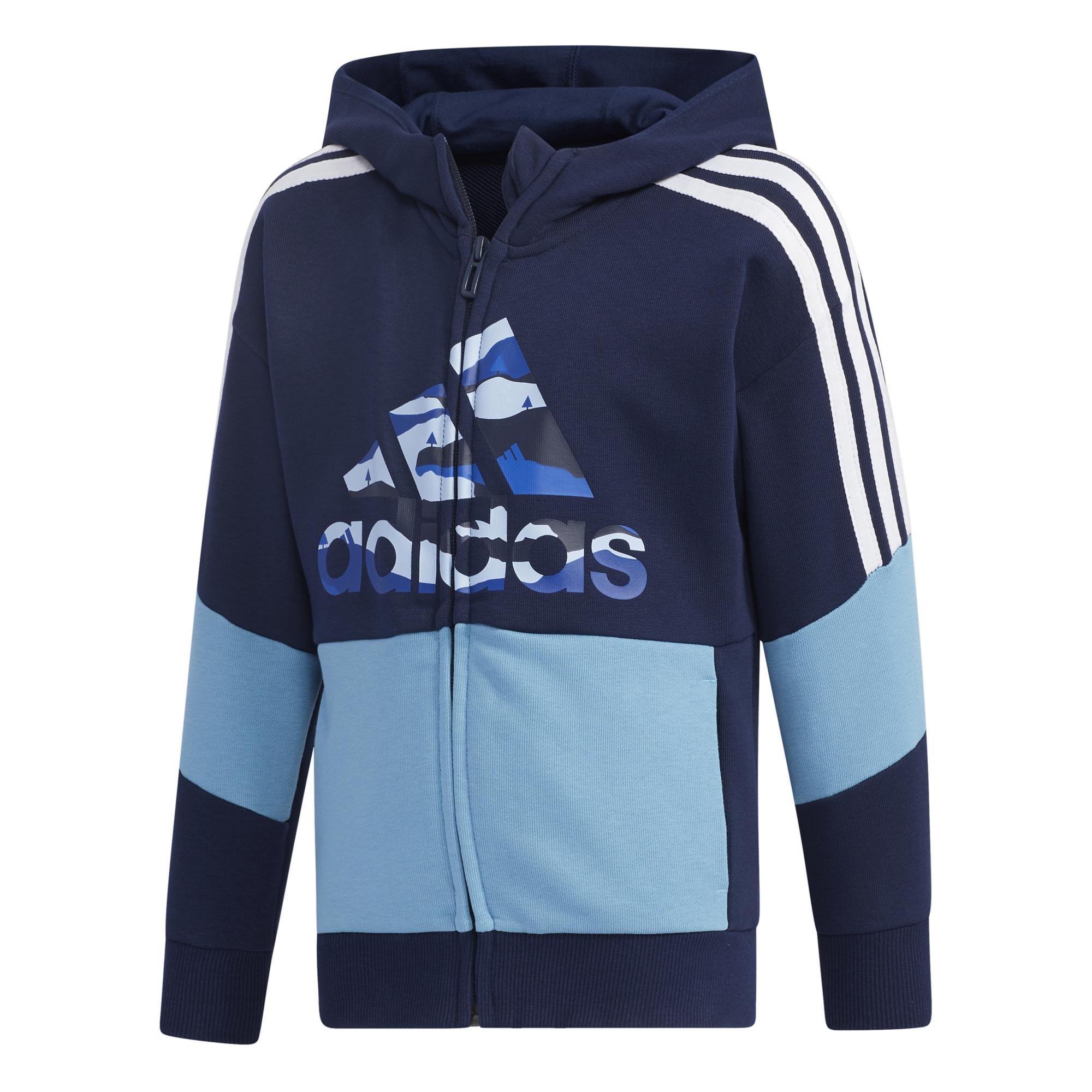 Kids Boys French Terry Hoodie, Blue, A901_ONE, large image number 0