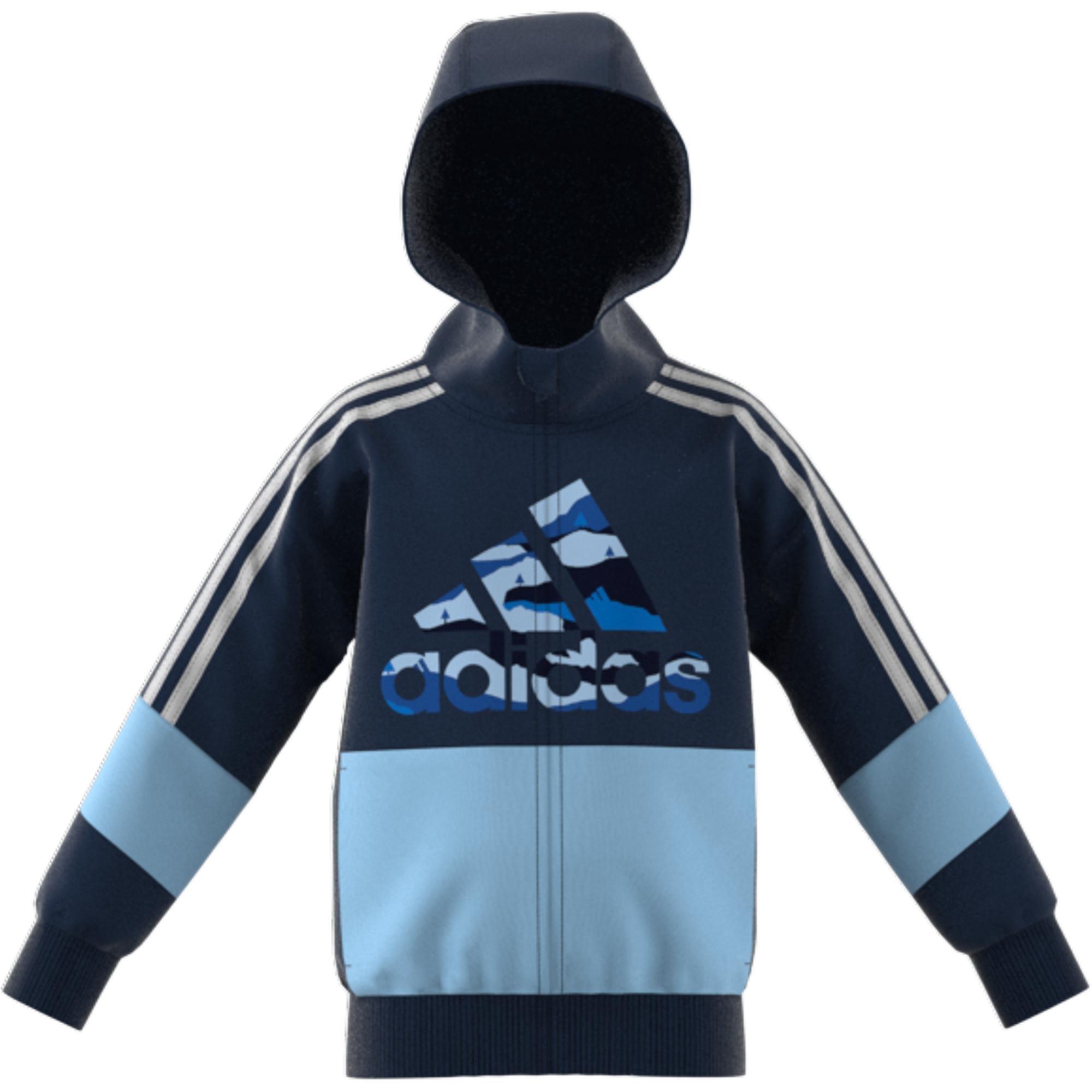 Kids French Terry Hoodie, Blue, A901_ONE, large image number 1