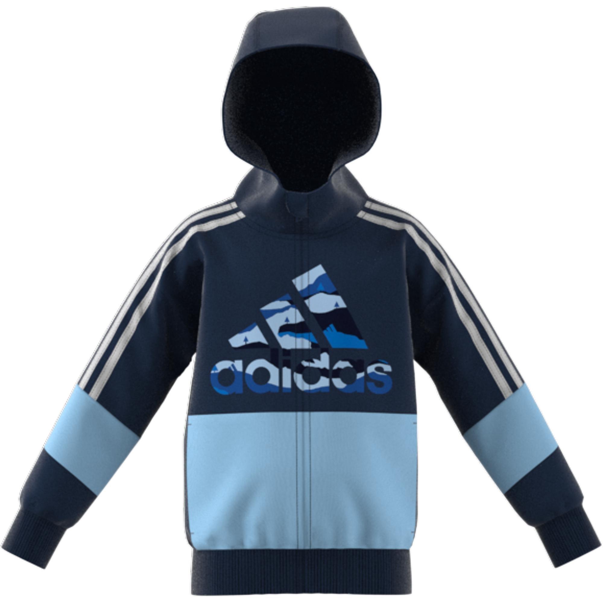 Kids Boys French Terry Hoodie, Blue, A901_ONE, large image number 1