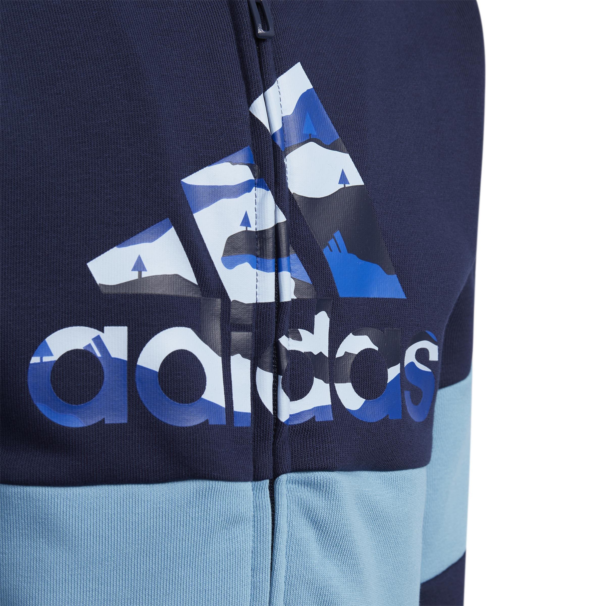 Kids French Terry Hoodie, Blue, A901_ONE, large image number 6