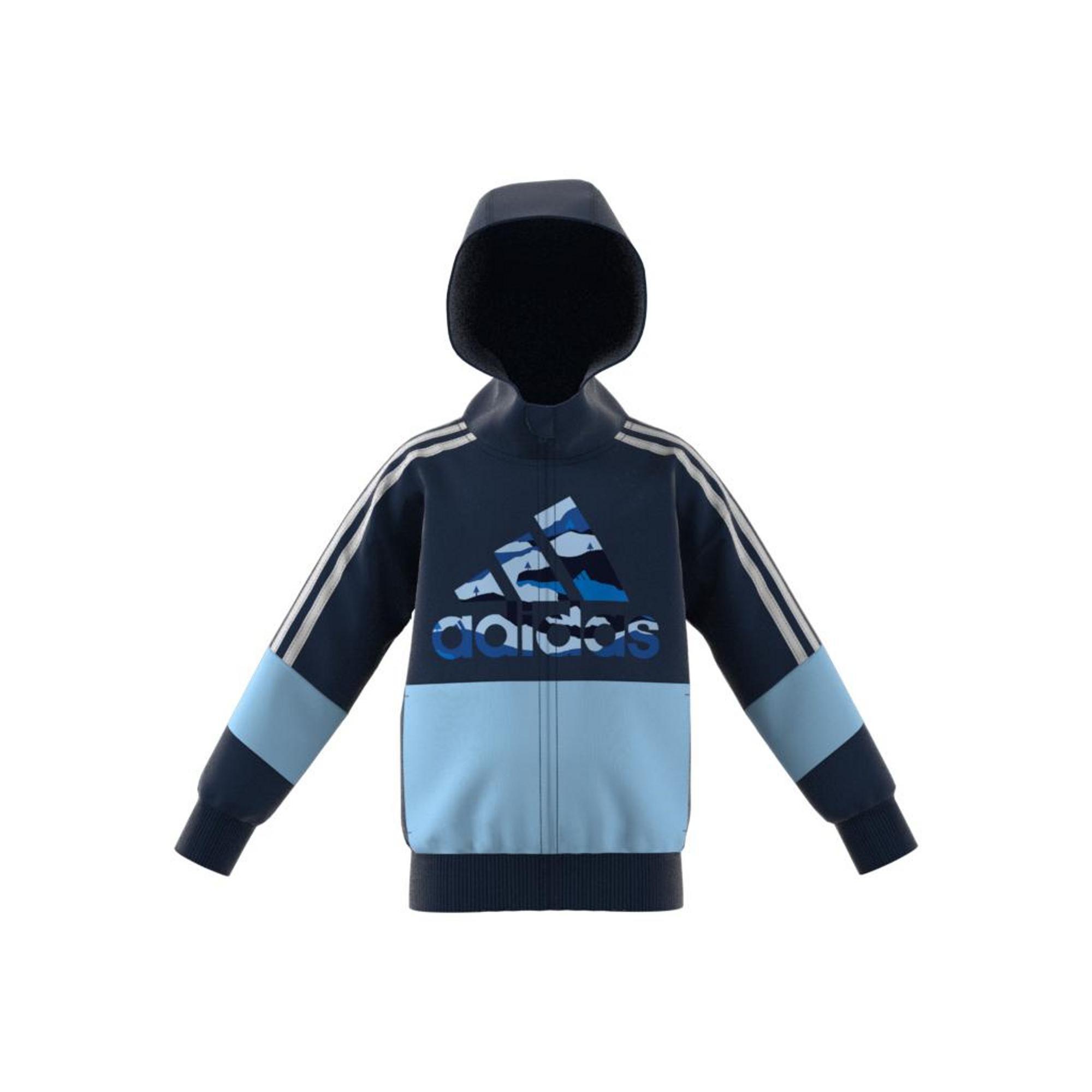Kids French Terry Hoodie, Blue, A901_ONE, large image number 12