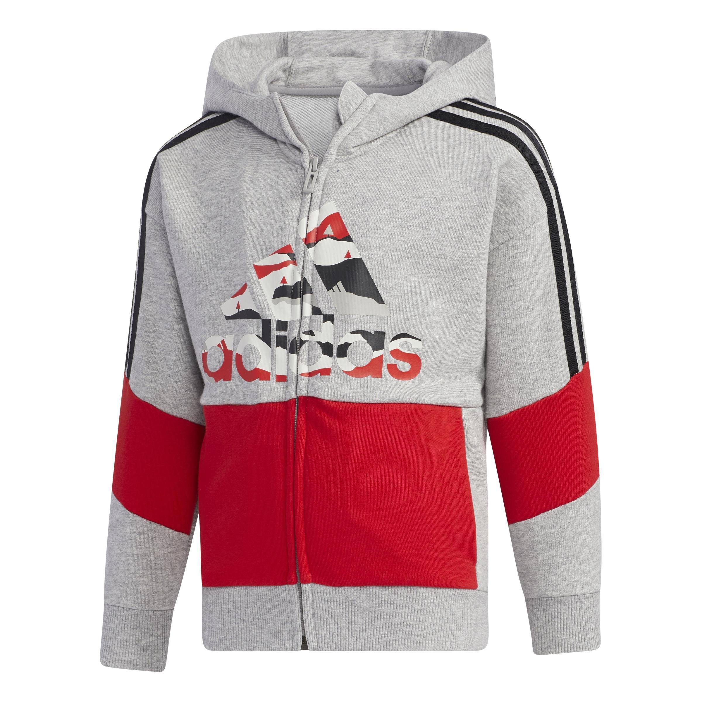 Kids French Terry Hoodie, Grey, A901_ONE, large image number 0