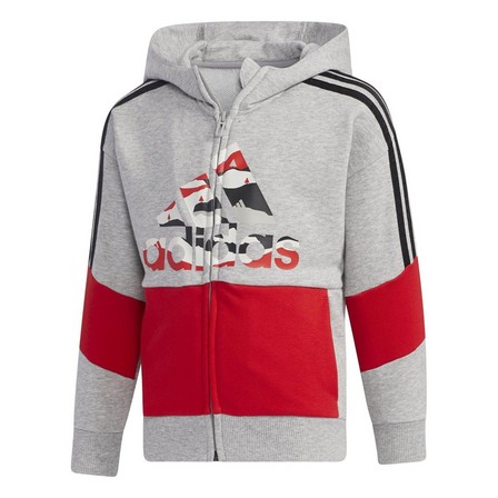 Kids Boys French Terry Hoodie, Grey, A901_ONE, large image number 0