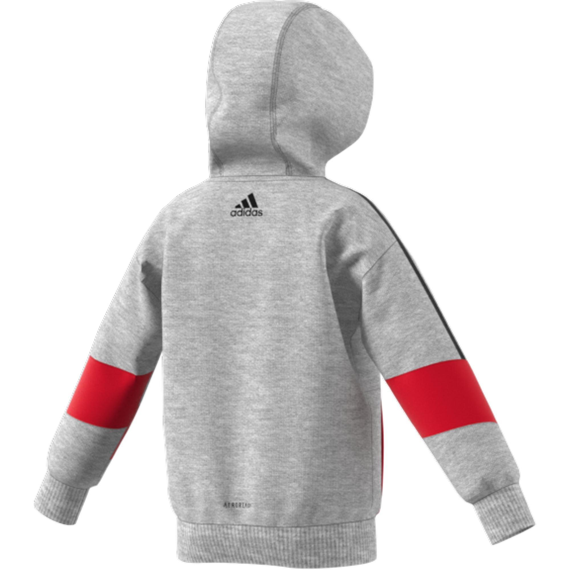 Kids French Terry Hoodie, Grey, A901_ONE, large image number 3